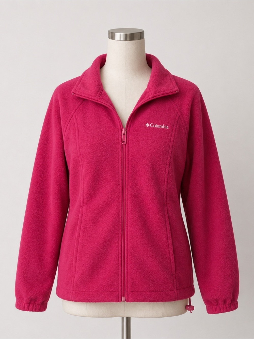 Columbia full zip up light jacket sweatshirt size small pink